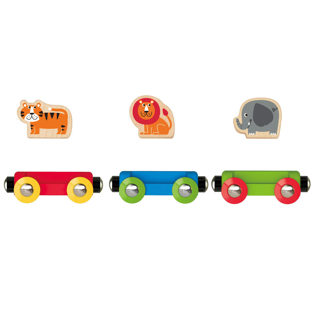 Alternative view of Hape Jungle Journey Train Set - Magnetic Animal Adventure
