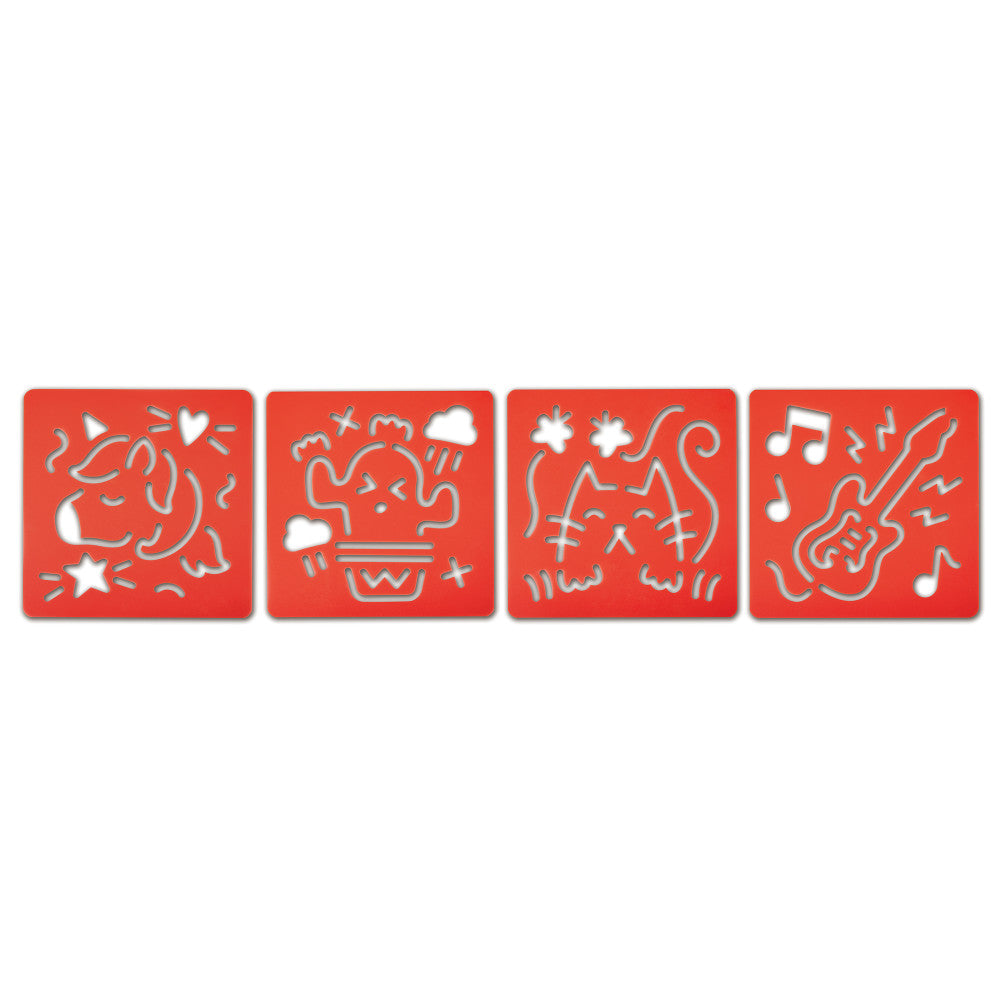 Hape Chalks & Stencils Art Kit - 22 Piece Activity Set for Kids - Image 5
