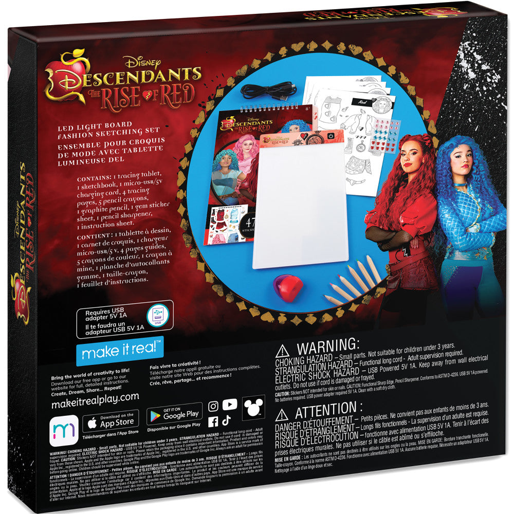 Alternative view of Make It Real Descendants 4 Rise Of Red LED Light Board Fashion Sketching Set