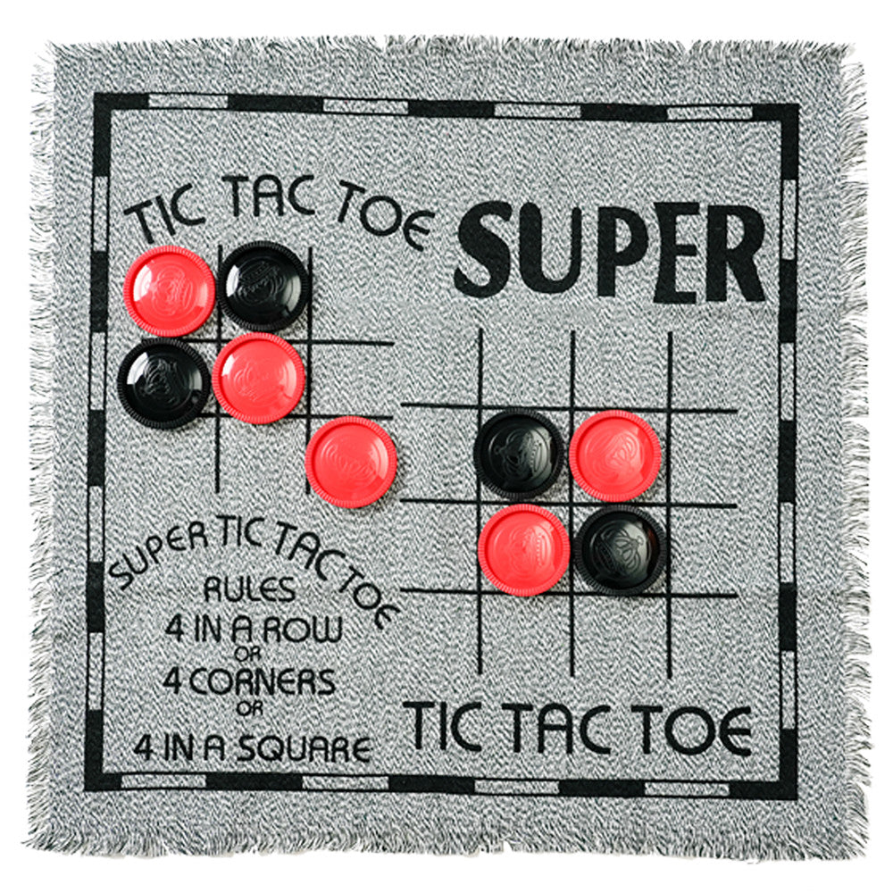 Alternative view of Trimate 3-In-1 Jumbo Checkers & Tic Tac Toe Game - 25.6" Square Rug Set