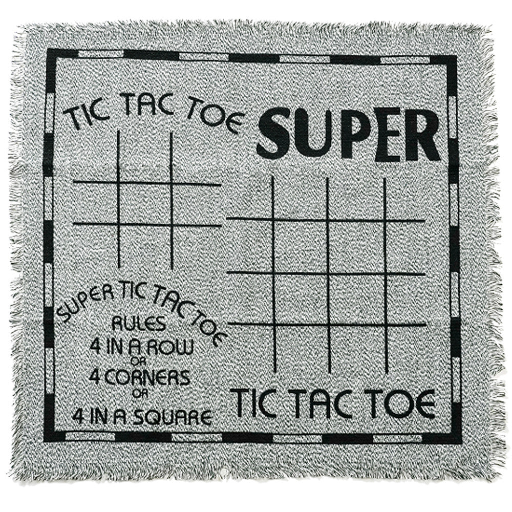 Trimate 3-In-1 Jumbo Checkers & Tic Tac Toe Game - 25.6" Square Rug Set - Image 7