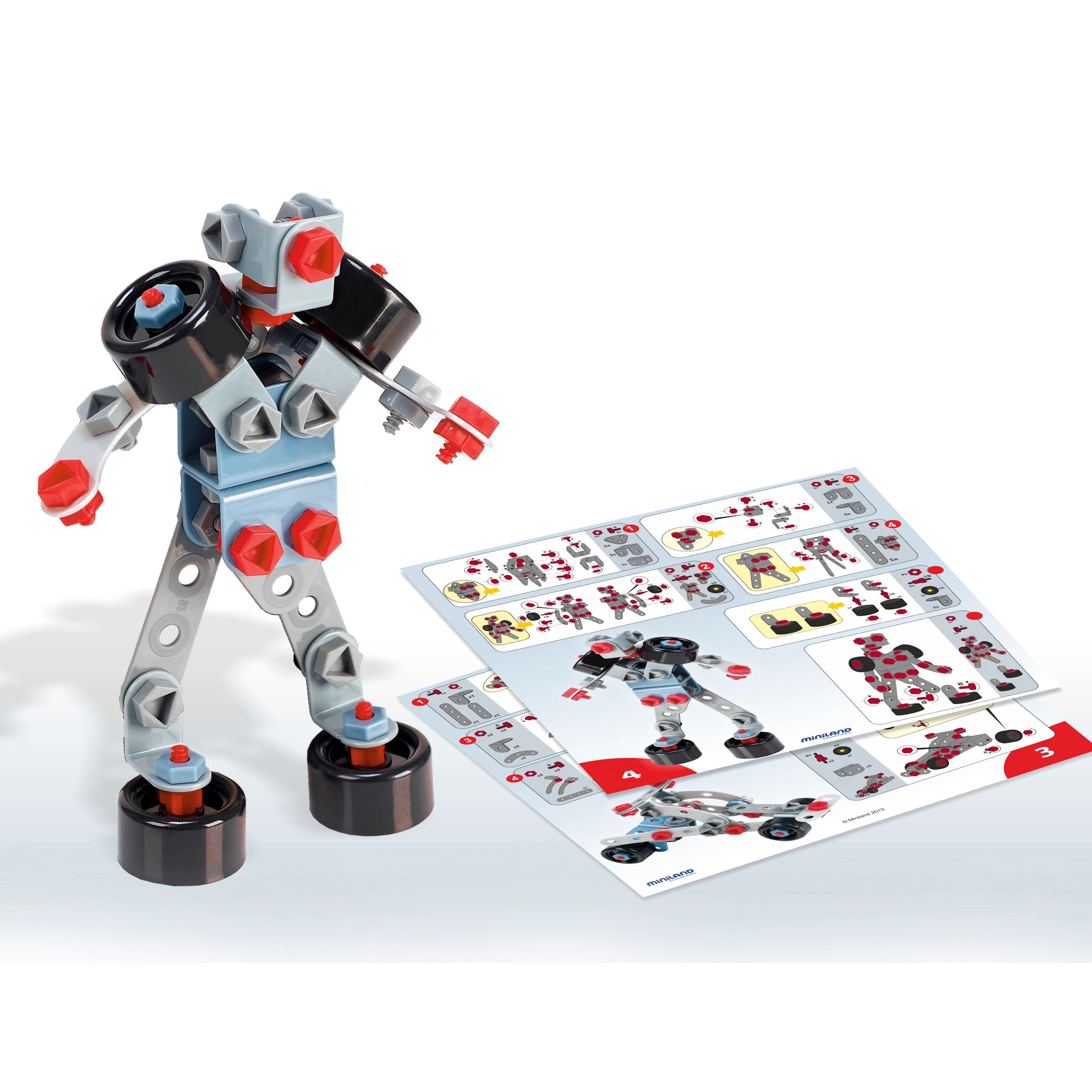 Miniland Educational Mecatech 106-Piece Vehicle & Robot Building Set - Image 2