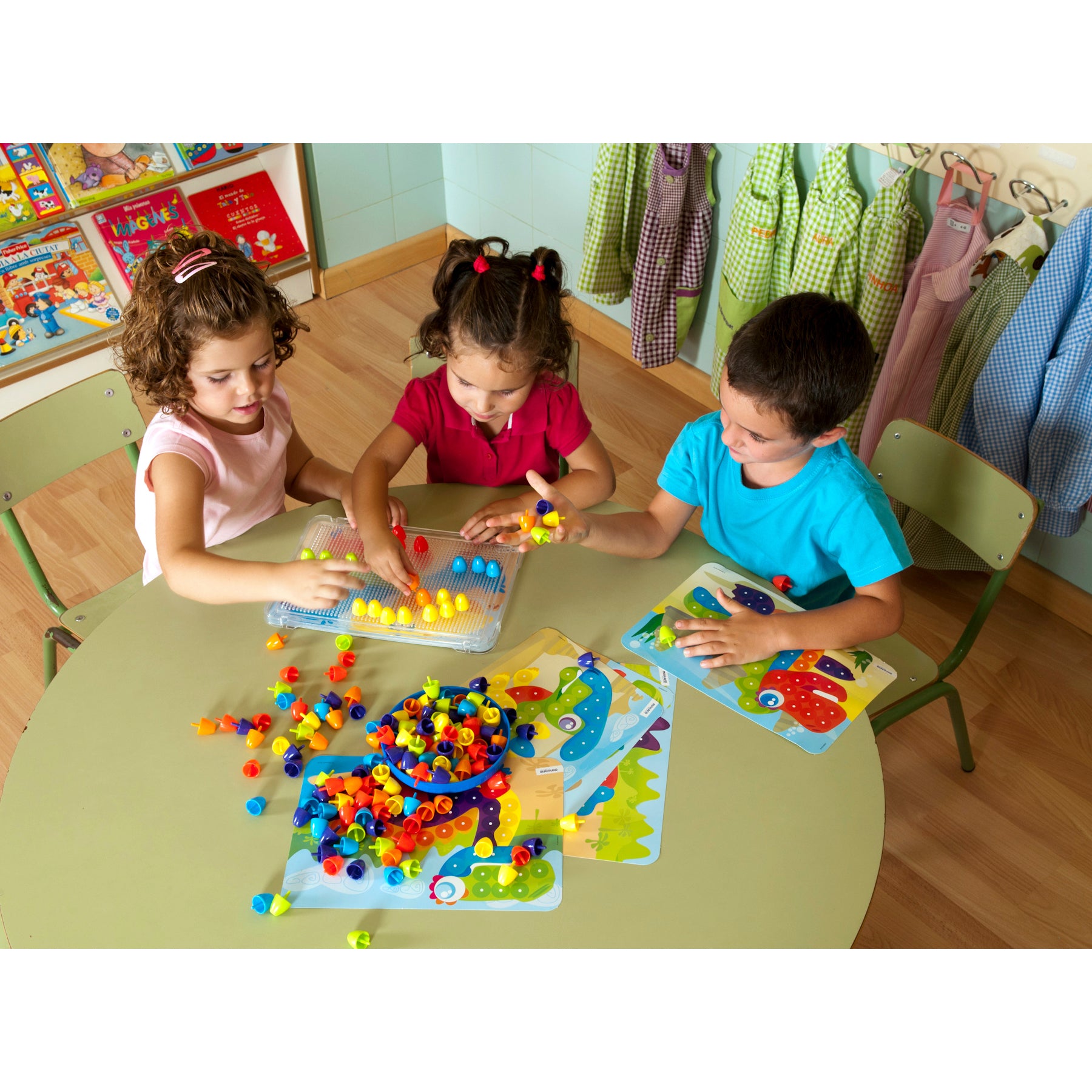 Alternative view of Miniland Educational Pegs & Patterns Set - Bright Colors - 90 Pieces