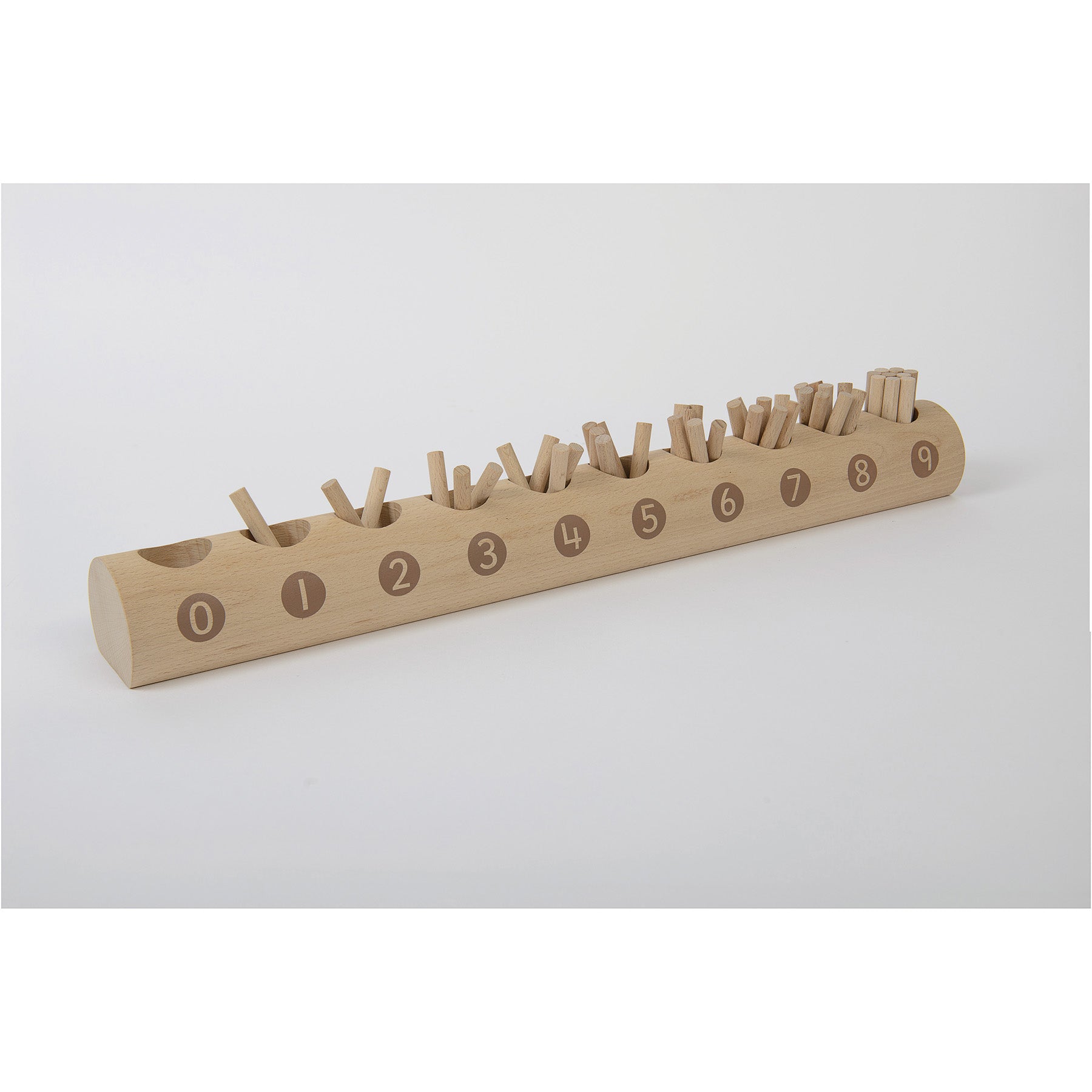 Alternative view of Yellow Door Natural Counting Log - Educational Wooden Toy For Toddlers