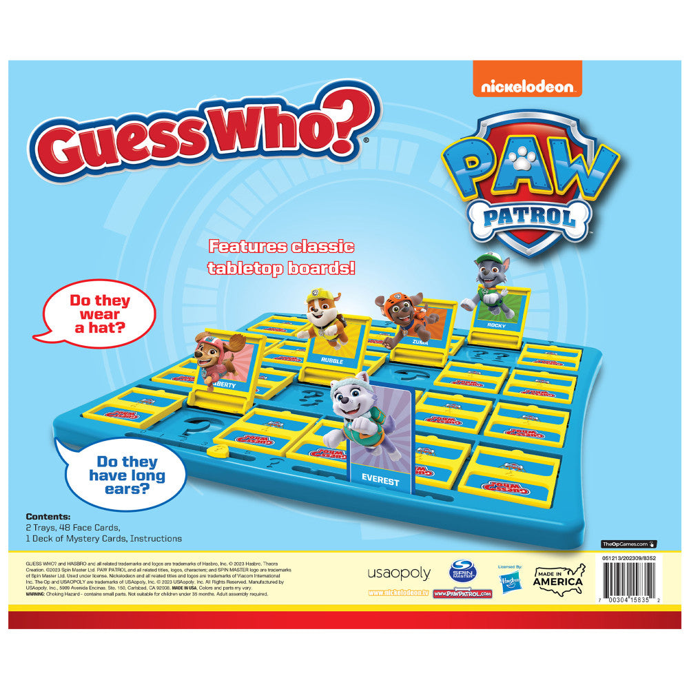 Alternative view of PAW Patrol Guess Who? Collectible Guessing Board Game for Kids Ages 6+