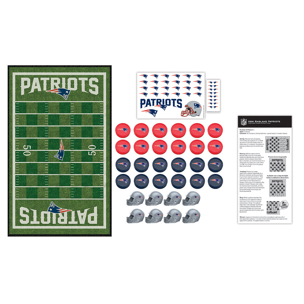 New England Patriots NFL Checkers Game Set by Masterpieces - Image 2