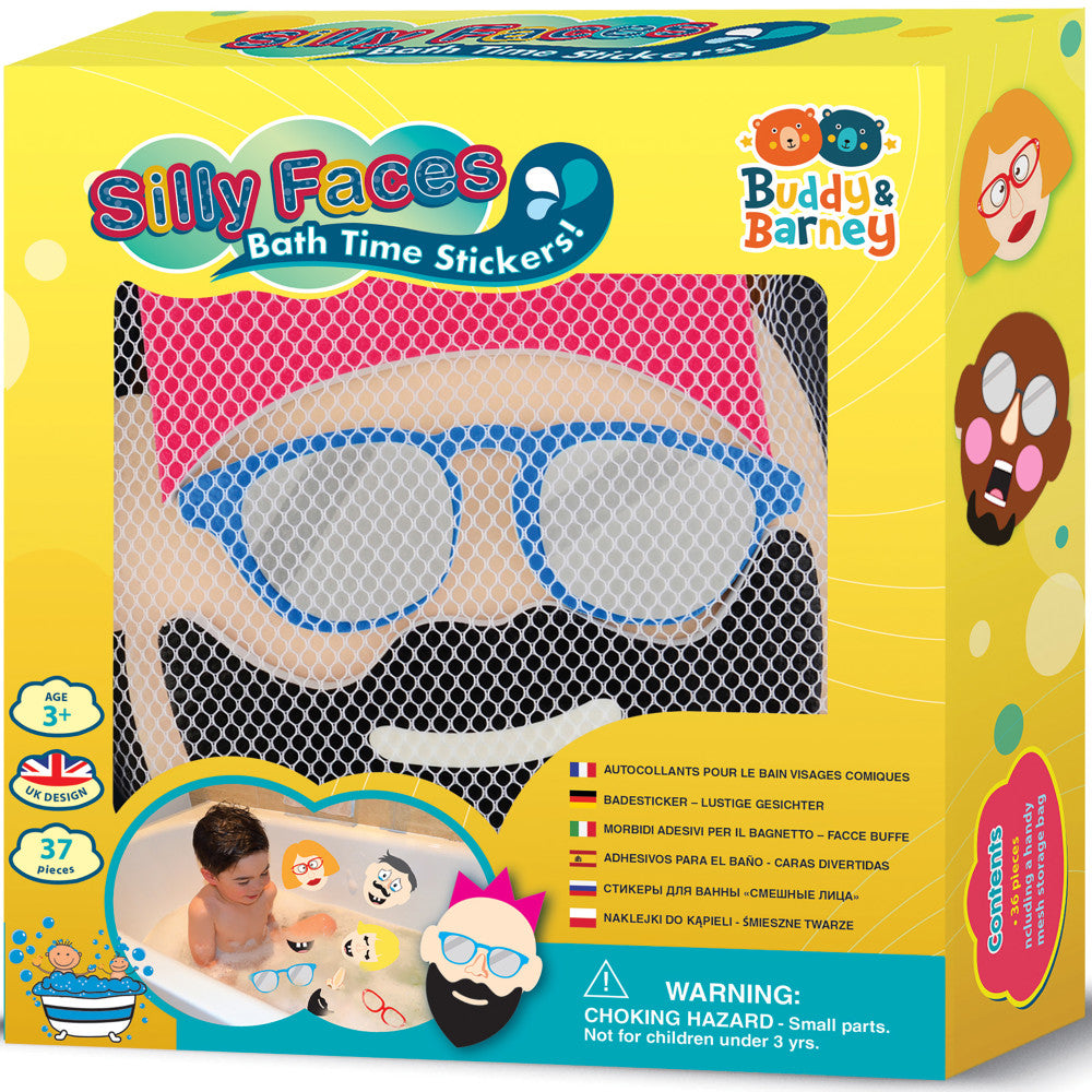 Buddy & Barney Silly Faces 36 Reusable Bath Stickers - Image 3