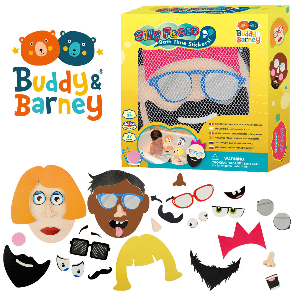Buddy & Barney Silly Faces 36 Reusable Bath Stickers - Image 5