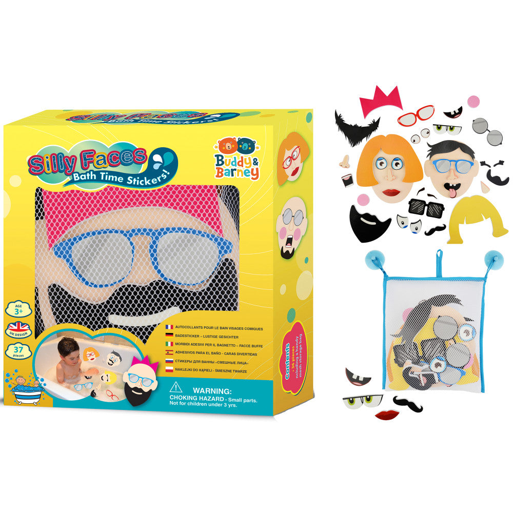 Buddy & Barney Silly Faces 36 Reusable Bath Stickers - Image 7