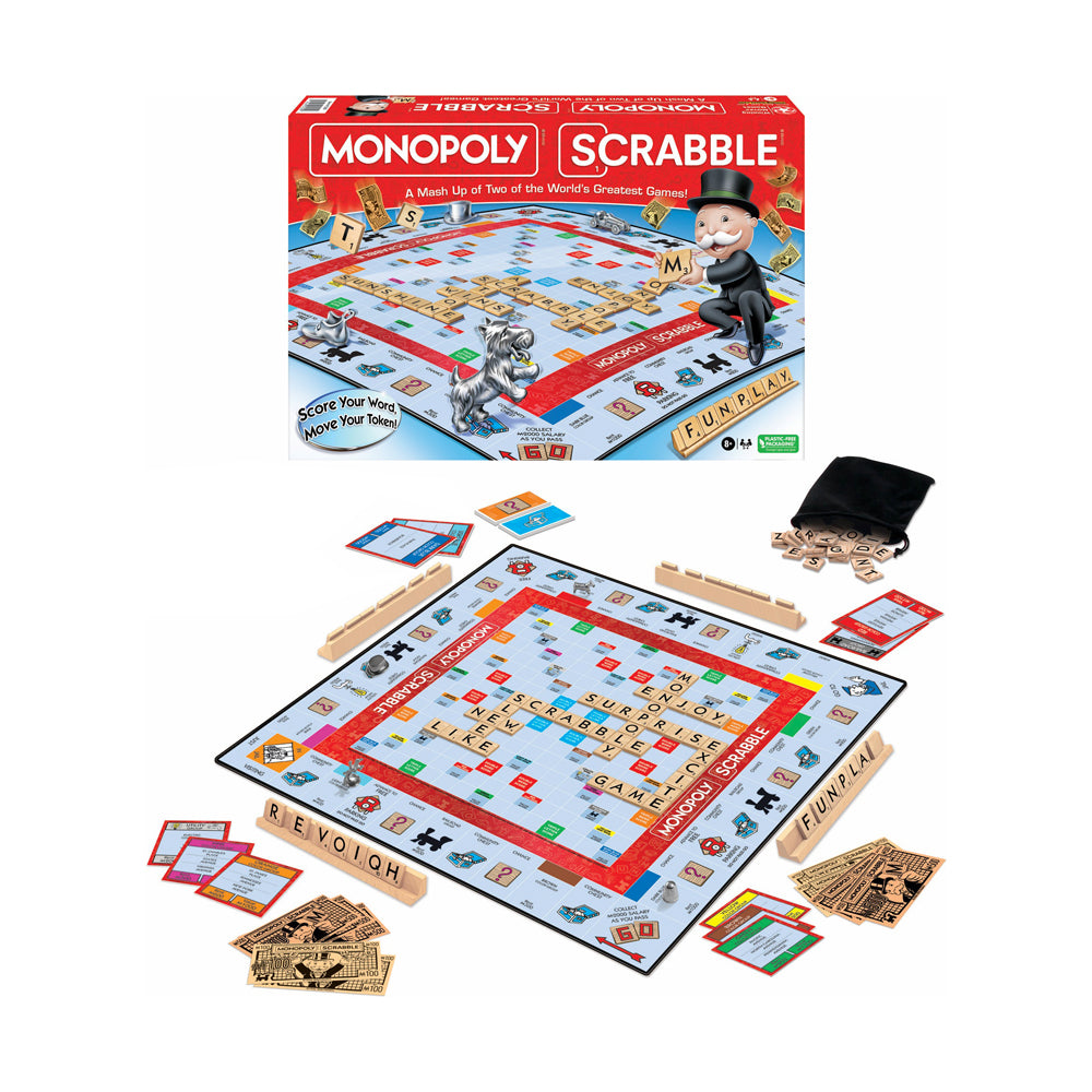 Alternative view of Monopoly Scrabble Hybrid Board Game by Winning Moves