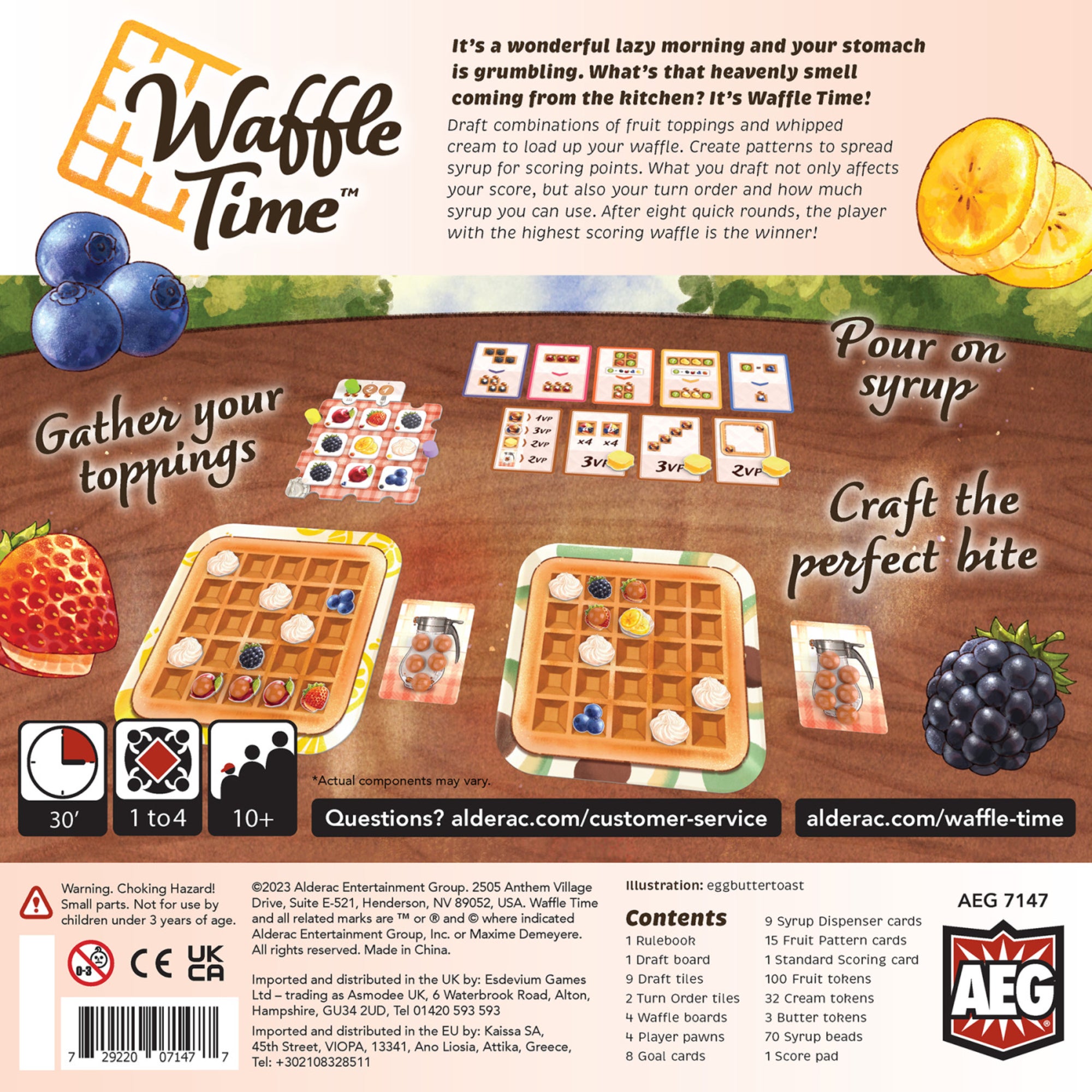 Alternative view of Waffle Time Family Tile Placement Strategy Game