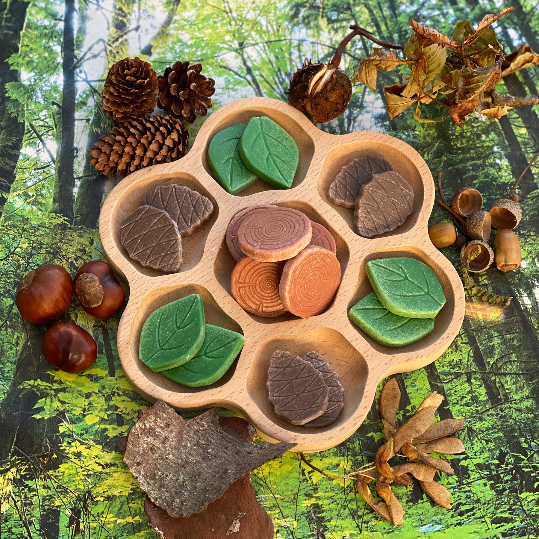 Yellow Door Forest Play Scenery Stones Set - 18 Engraved Pieces - Image 5