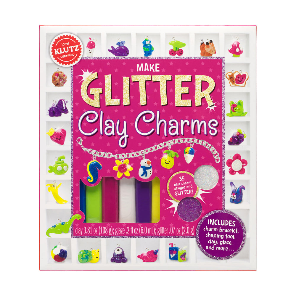 Klutz Make Glitter Clay Charms Craft Kit - Create Sparkling Jewelry - Image 3