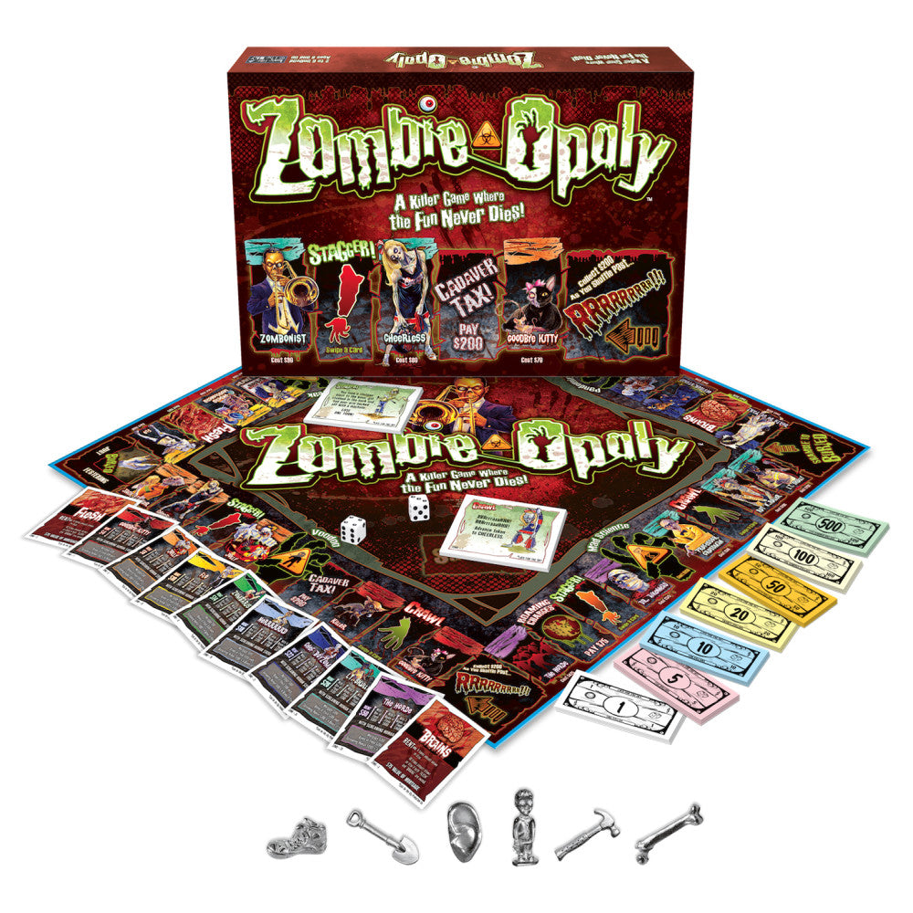 Zombie-Opoly Board Game For Thrilling Family Fun
