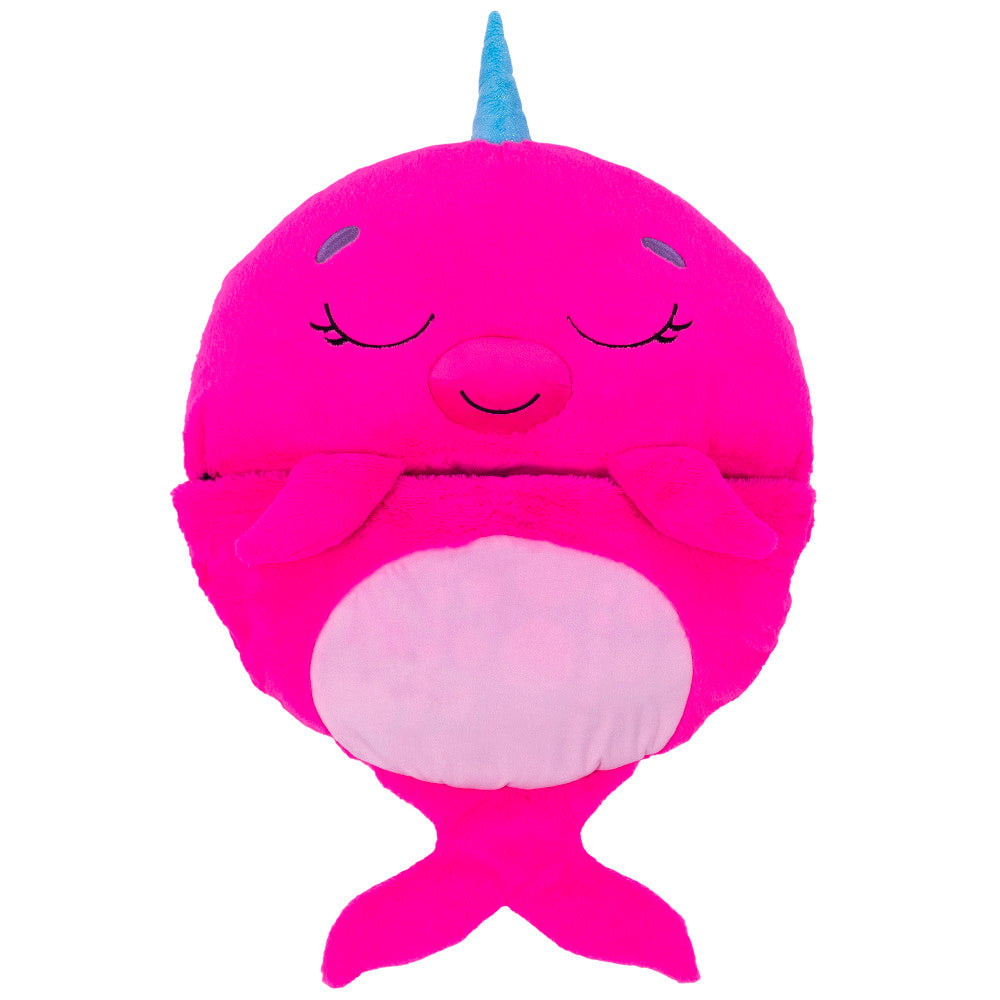 Happy Nappers: Pillow & Sleepy Sack: Medium - Neil The Pink Narwhal, Kids 3+ - Image 3