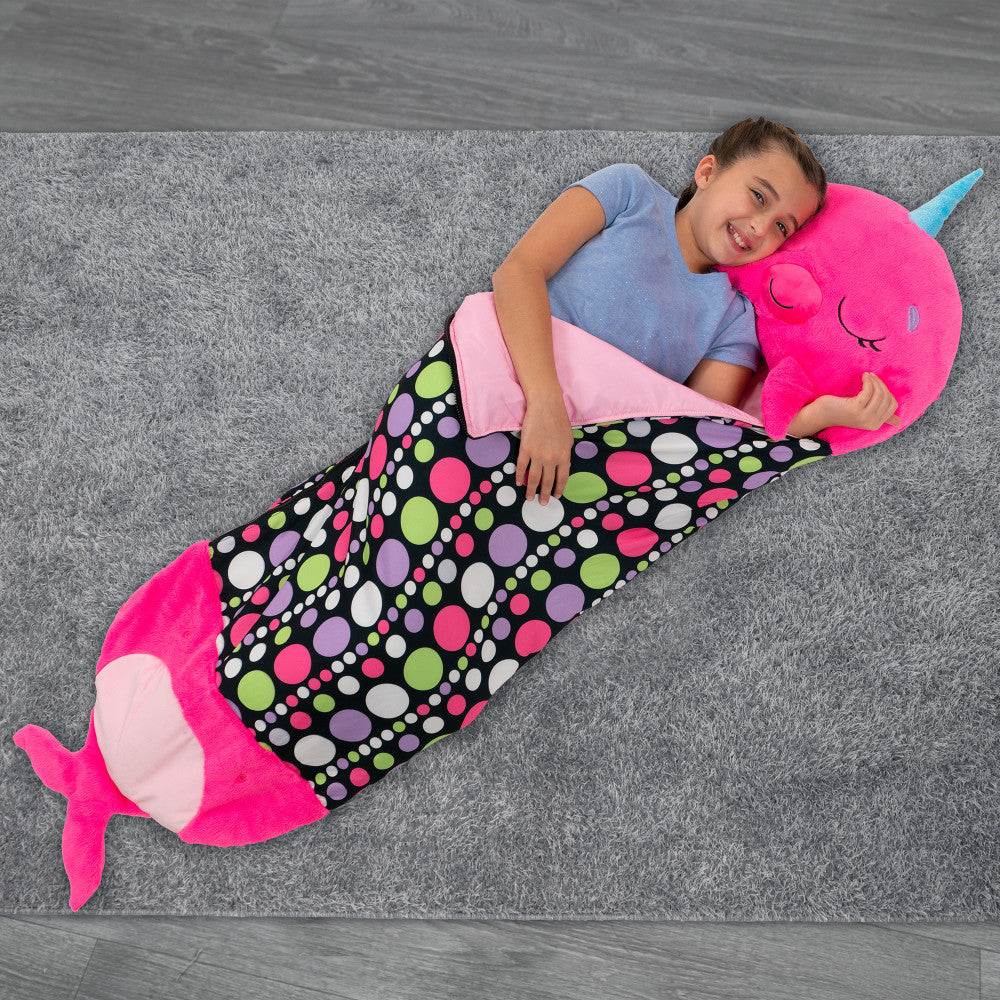 Happy Nappers: Pillow & Sleepy Sack: Medium - Neil The Pink Narwhal, Kids 3+ - Image 4