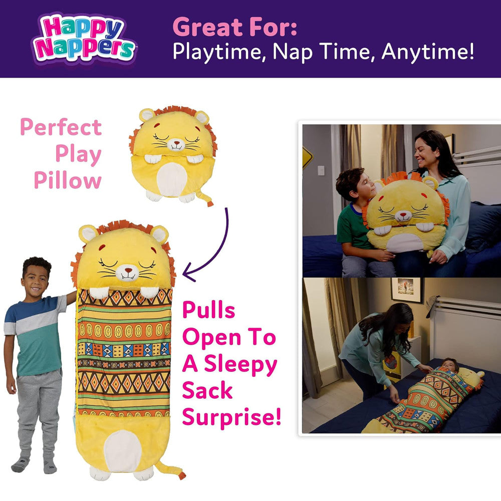 Happy Nappers Lion Lex 54 inch Plush Pillow & Sleepy Sack - Kids 3+ - Image 3