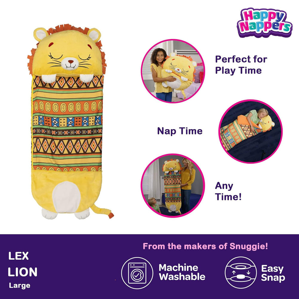 Happy Nappers Lion Lex 66 inch 2-in-1 Plush Pillow & Sleepy Sack - Large - Image 3