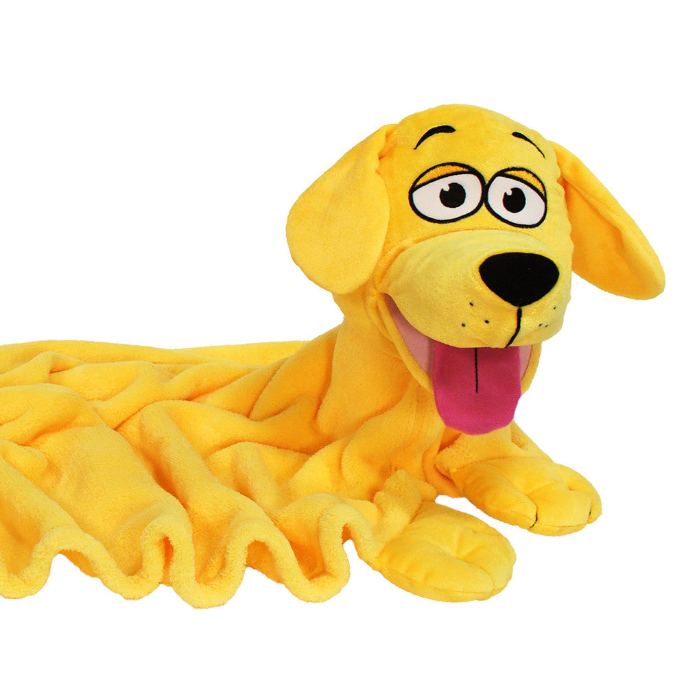 Cuddleuppets Playful Yellow Dog - 2-In-1 Plush Puppet & Blanket - Image 4