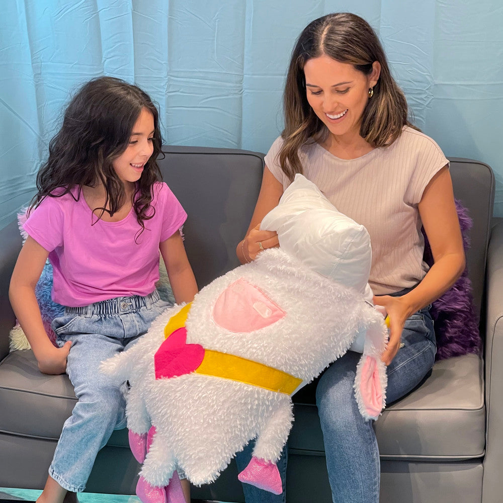 Alternative view of Shamzees Unicorn Magic Plush Pillow Cover - White & Purple