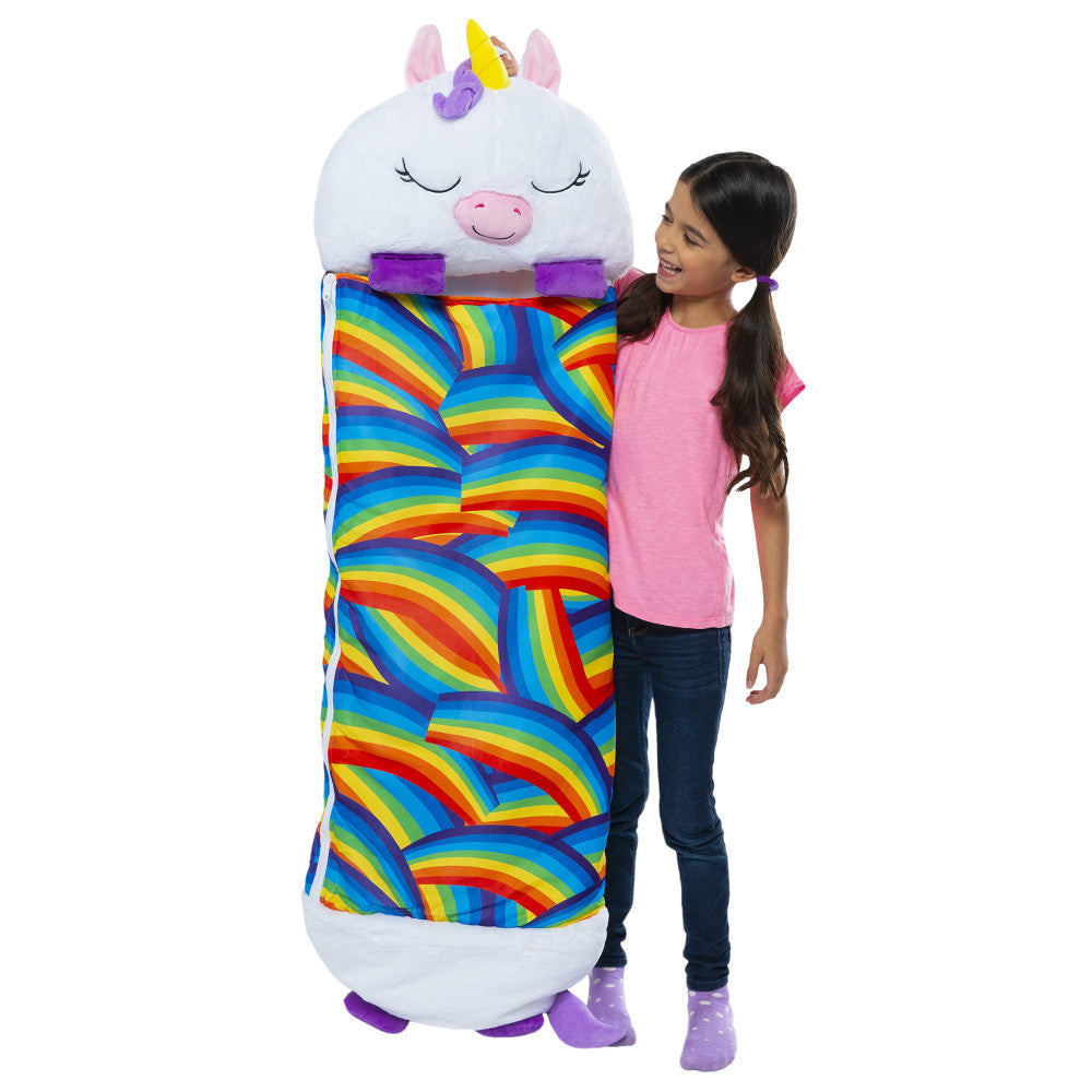 Happy Nappers White Unicorn 54 inch Pillow & Sleepy Sack - Kids 3+ - Image 3