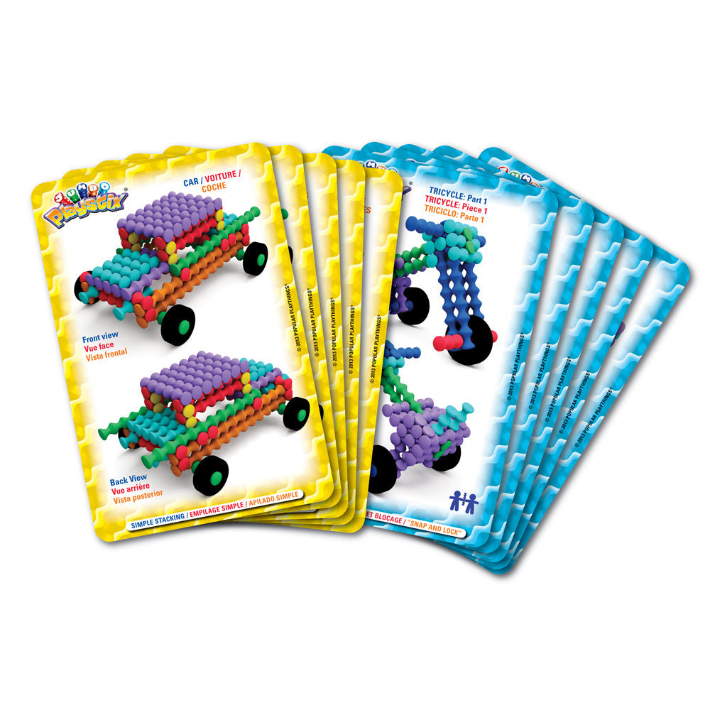 Popular Playthings Playstix Jumbo Set - 80 Piece Construction Toy - Image 2