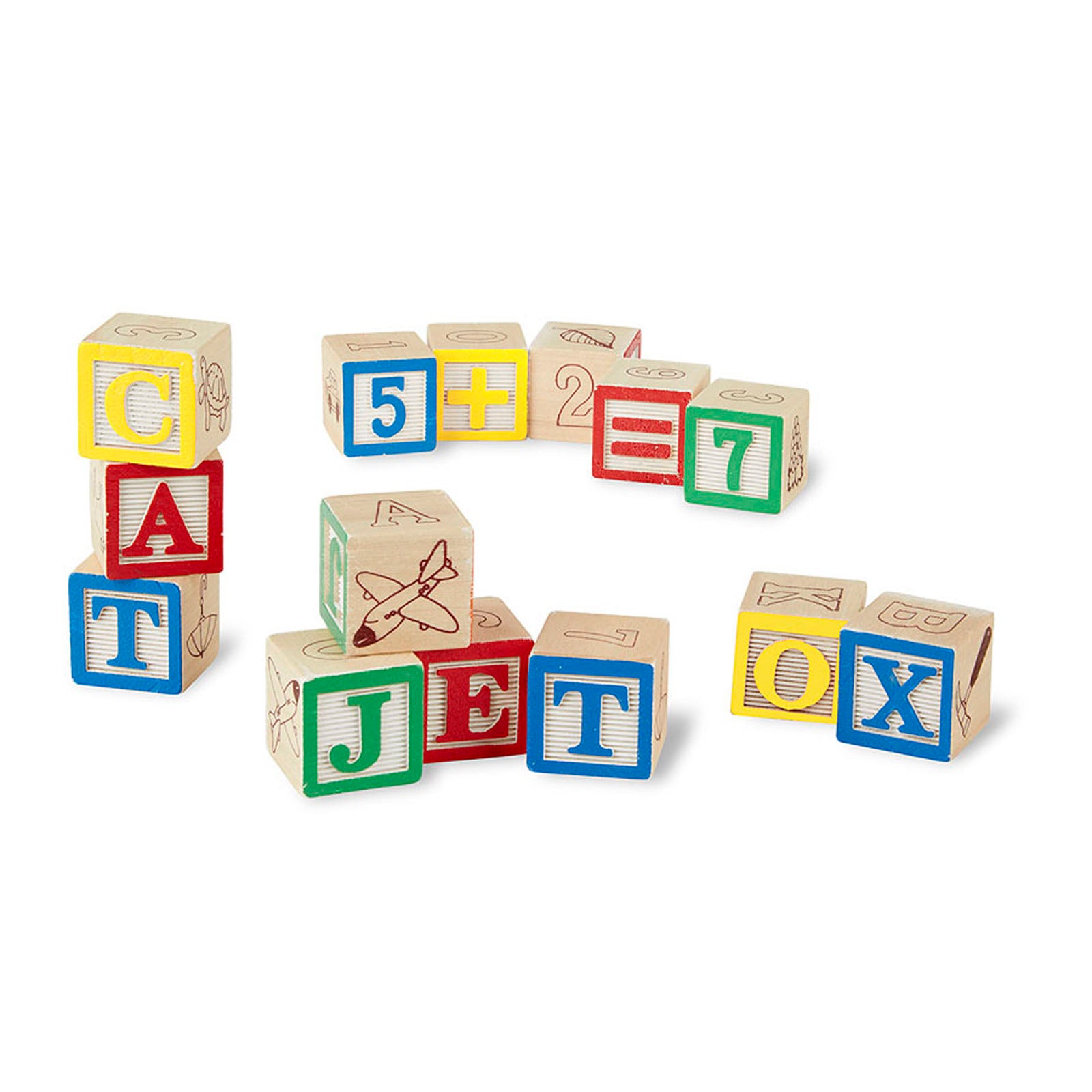 Melissa & Doug Wooden ABC/123 Block Set - 50 Piece Educational Toy - Image 3