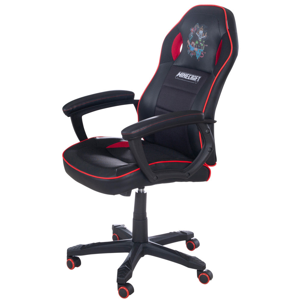 Minecraft Adventure Gaming Chair - Black-Red - Adult Desk Throne - Image 5