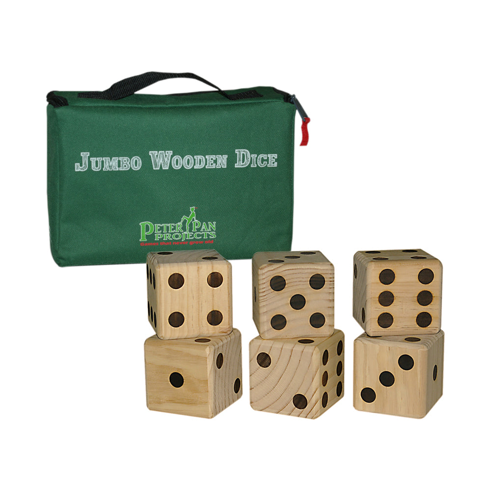 Alternative view of Front Porch Classics Jumbo Wooden Dice Set with Nylon Carry Bag