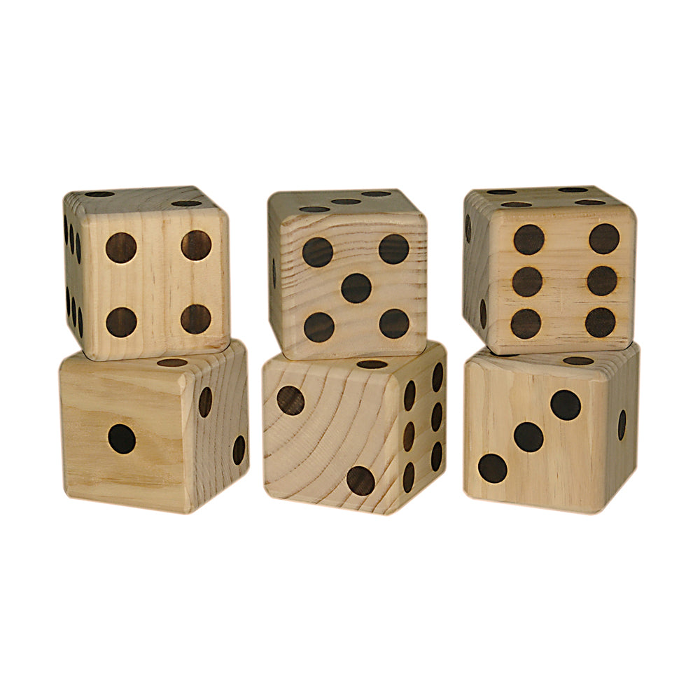 Front Porch Classics Jumbo Wooden Dice Set with Nylon Carry Bag - Image 3