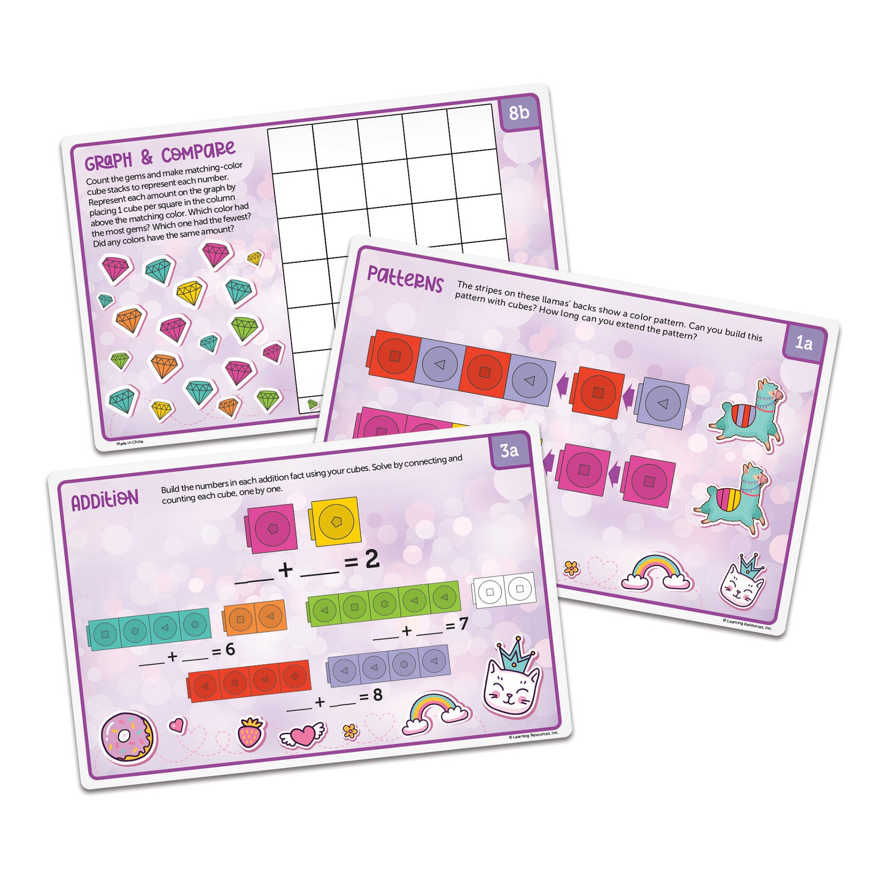 Learning Resources Mathlink Cubes - Kindergarten Math Activity Set - Mathatics! - Image 3