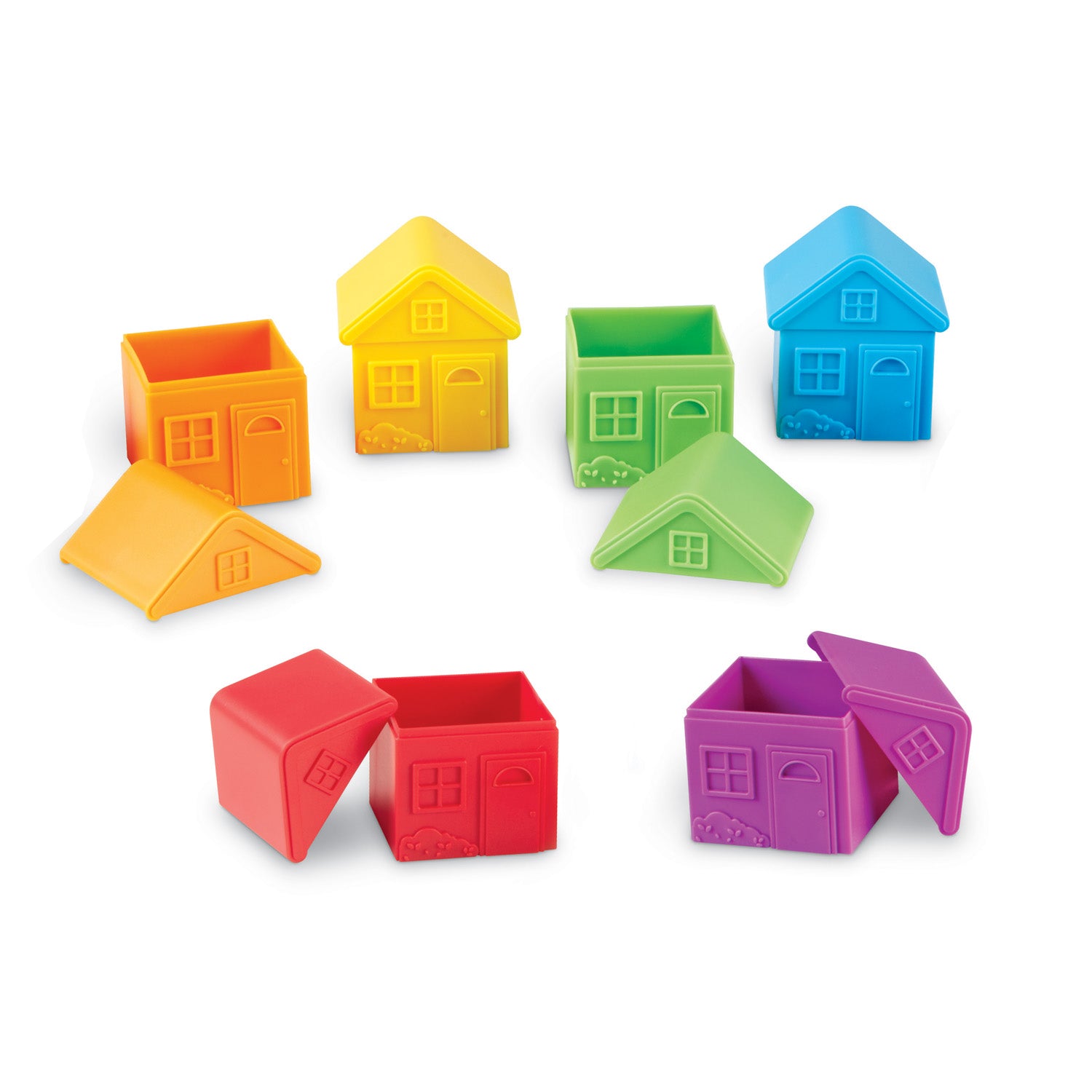 Learning Resources All About Me Sort & Match Houses - Colorful Educational Toy Set of 6 - Image 2