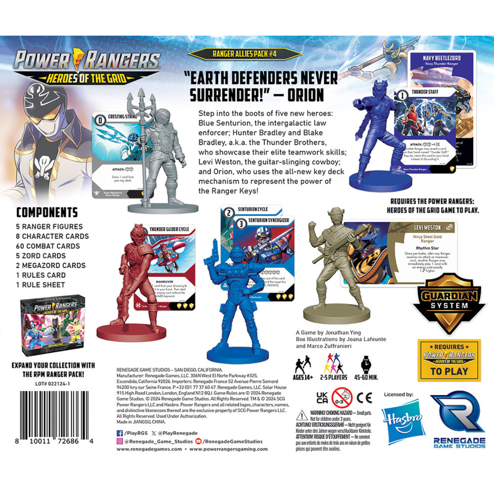Alternative view of Renegade Game Studios Power Rangers: Heroes Of The Grid Allies Pack #4