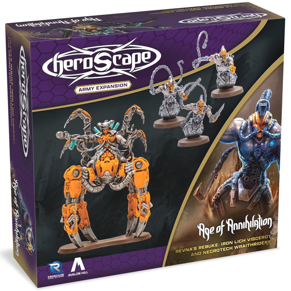 Renegade Heroscape: Revna's Rebuke Iron Lich & Necrotech Wraithriders Expansion