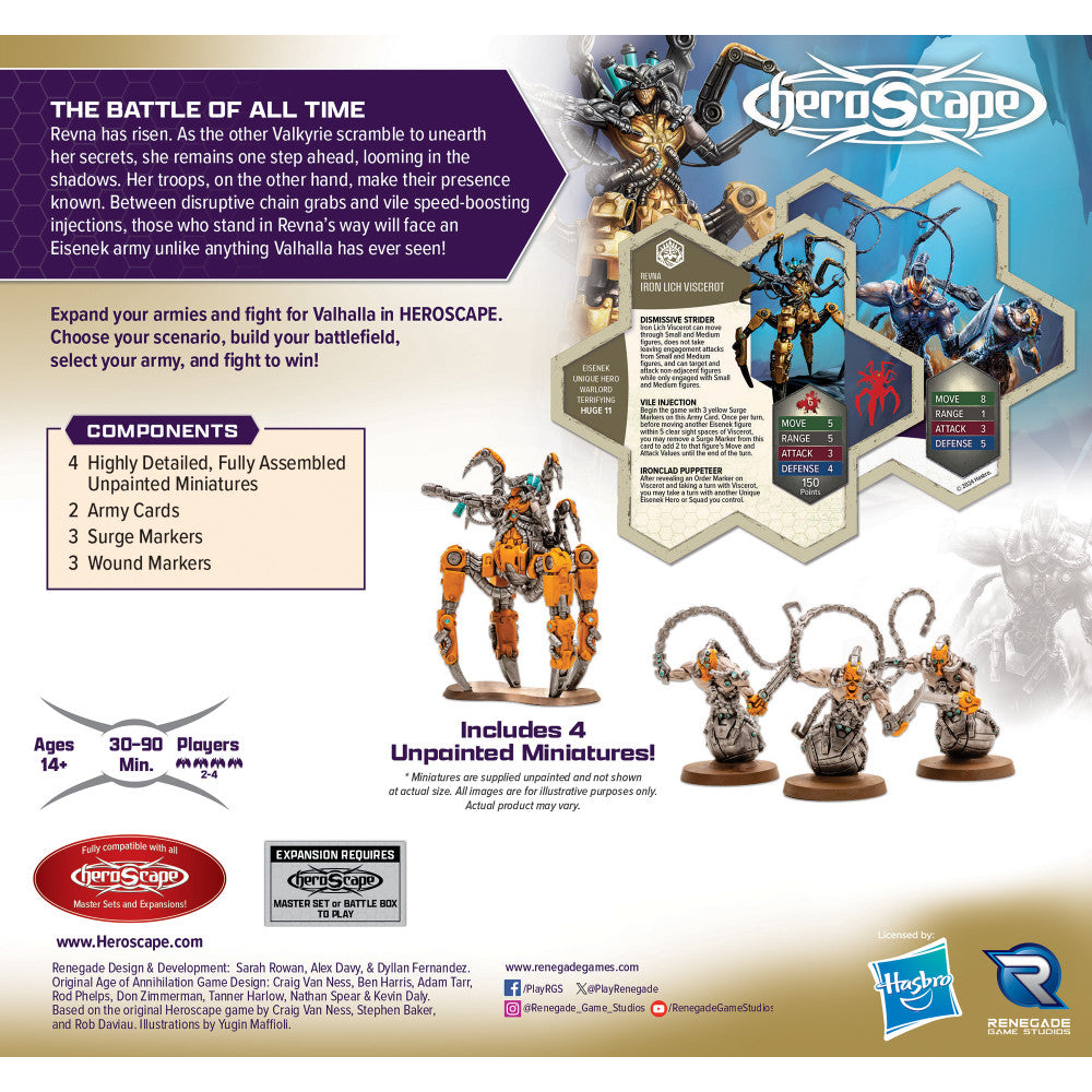 Alternative view of Renegade Heroscape: Revna's Rebuke Iron Lich & Necrotech Wraithriders Expansion