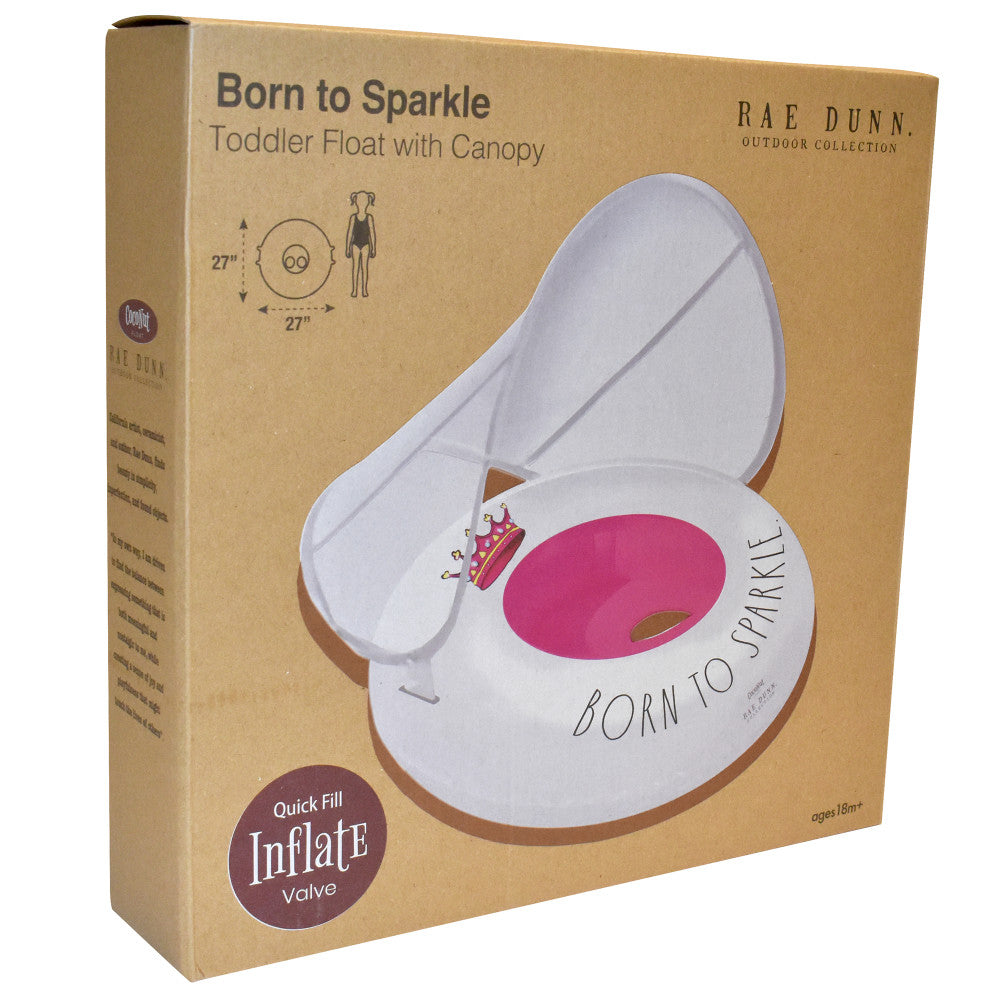 Alternative view of Rae Dunn 27" Born to Sparkle Inflatable Toddler Float with Canopy by CoCoNut