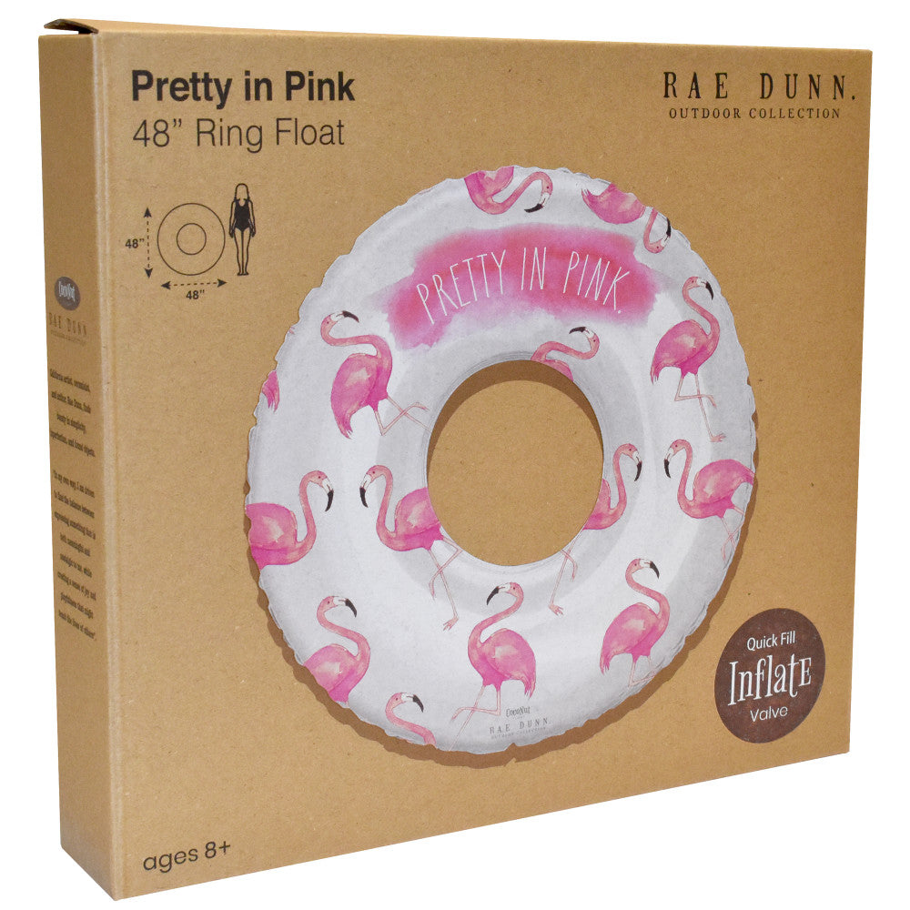 Alternative view of Rae Dunn Jumbo 48" Flamingo Ring Float - Durable Inflatable Pool Tube