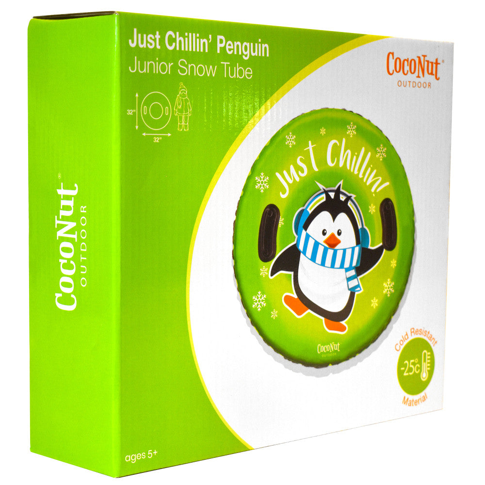 Alternative view of CocoNut Outdoor Inflatable Just Chillin' Green Penguin 32" Junior Snow Tube