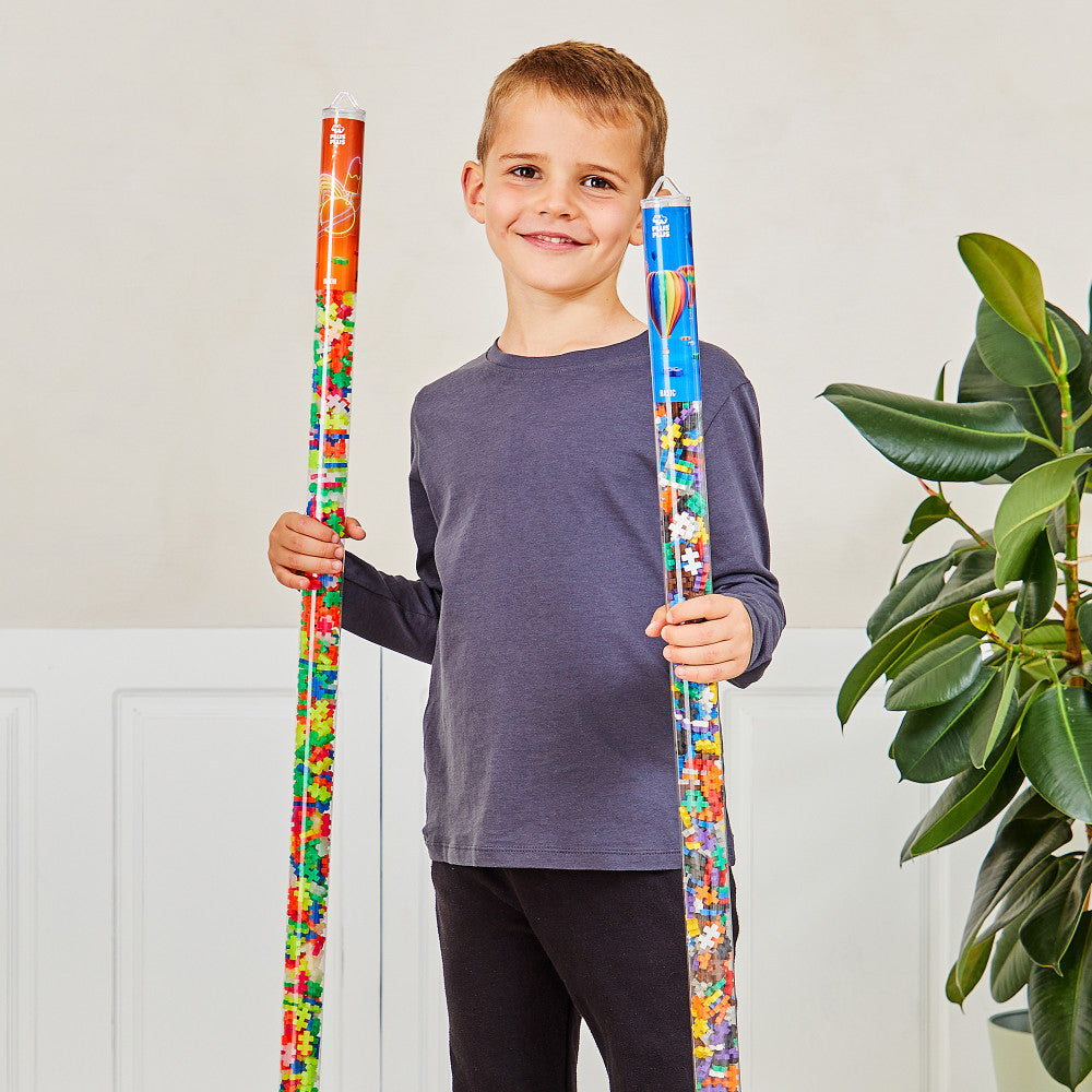 Plus-Plus Super Tube - 500-Piece Neon Mix Building Set - Ages 5+ - Image 7