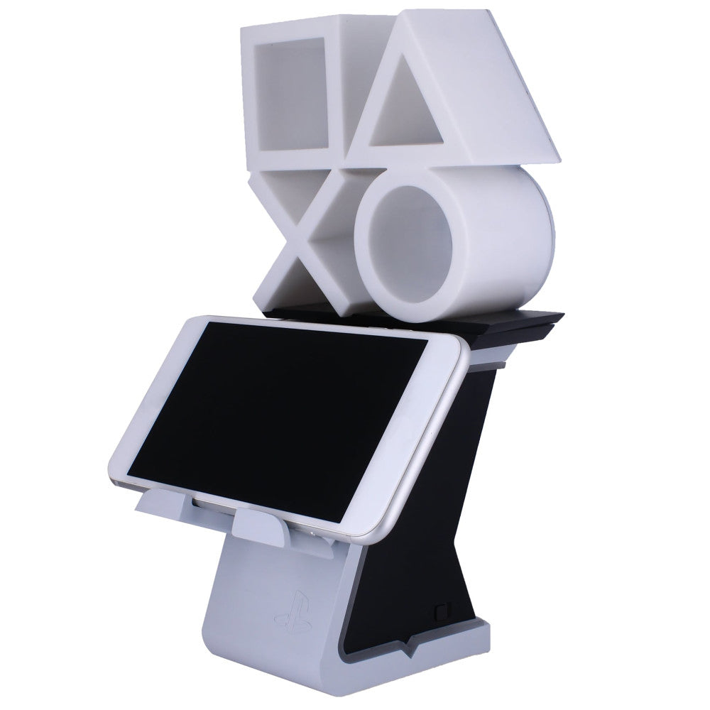 Alternative view of Cable Guys LED IKONS PlayStation Logo - White & Blue - Controller and Phone Holder