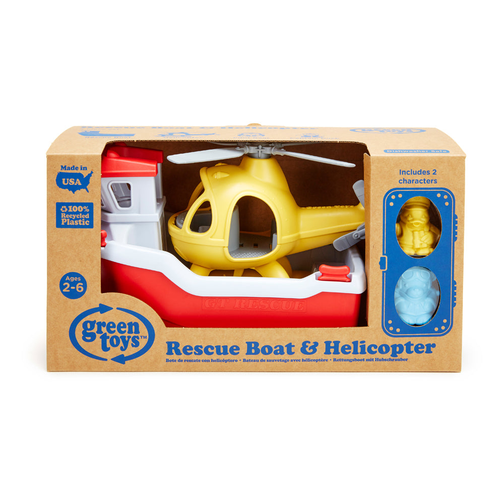 Alternative view of Green Toys Rescue Boat & Helicopter Playset - Eco-Friendly