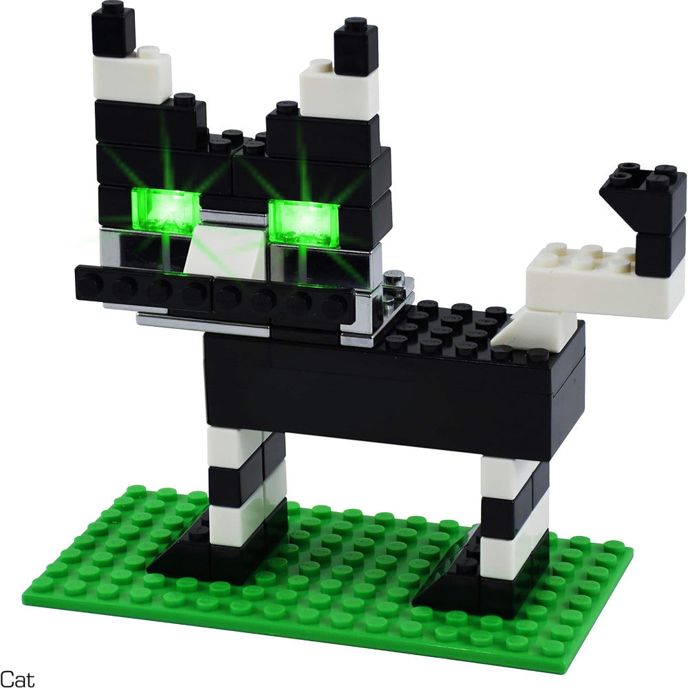 E-Blox Power Blox Build Your Own Glowing Cat Sculpture - 3D Light-Up Creative Kit for Kids 8+ - Image 3