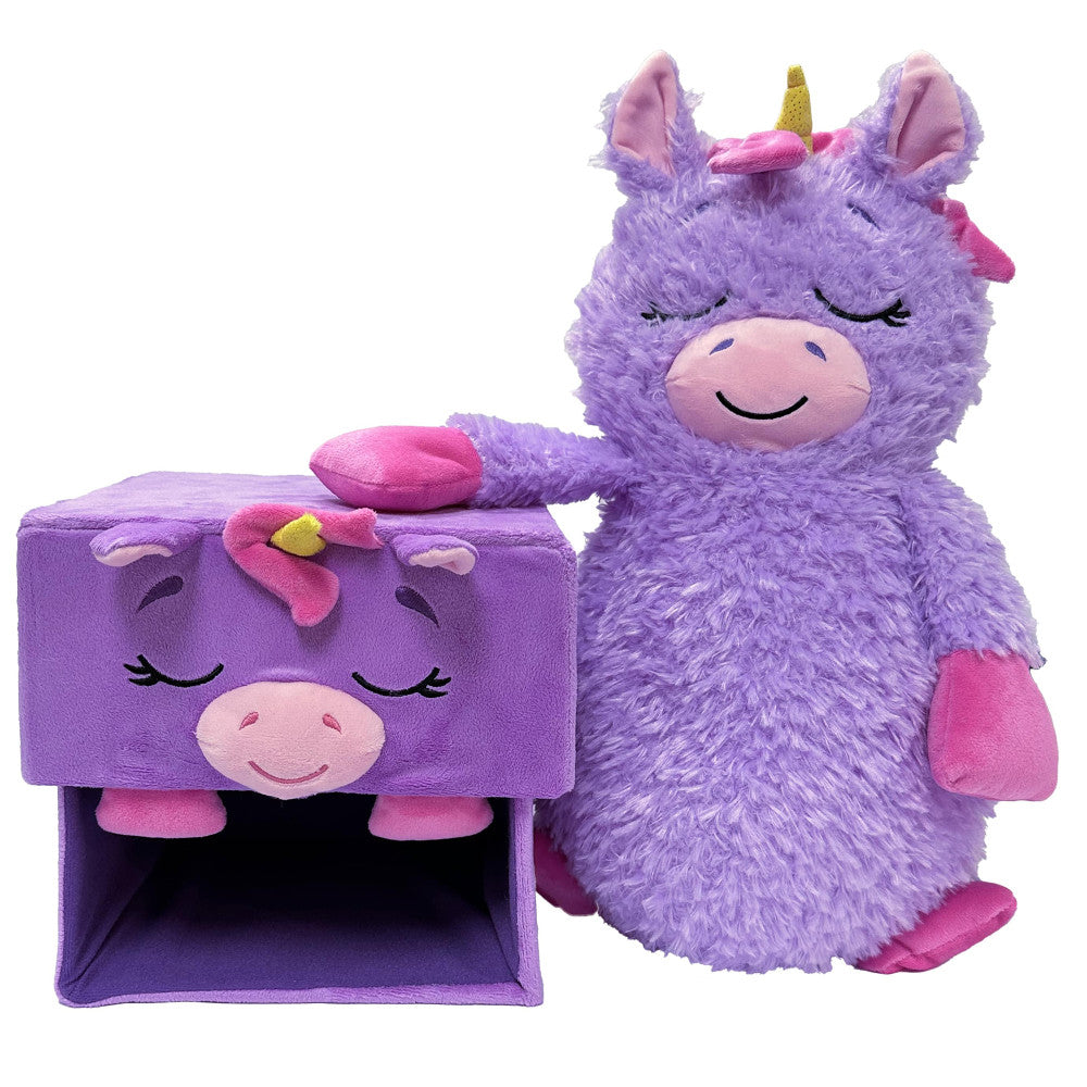 Happy Nappers Adorable Storables 15" Unicorn Plush - Purple & Pink - Image 6