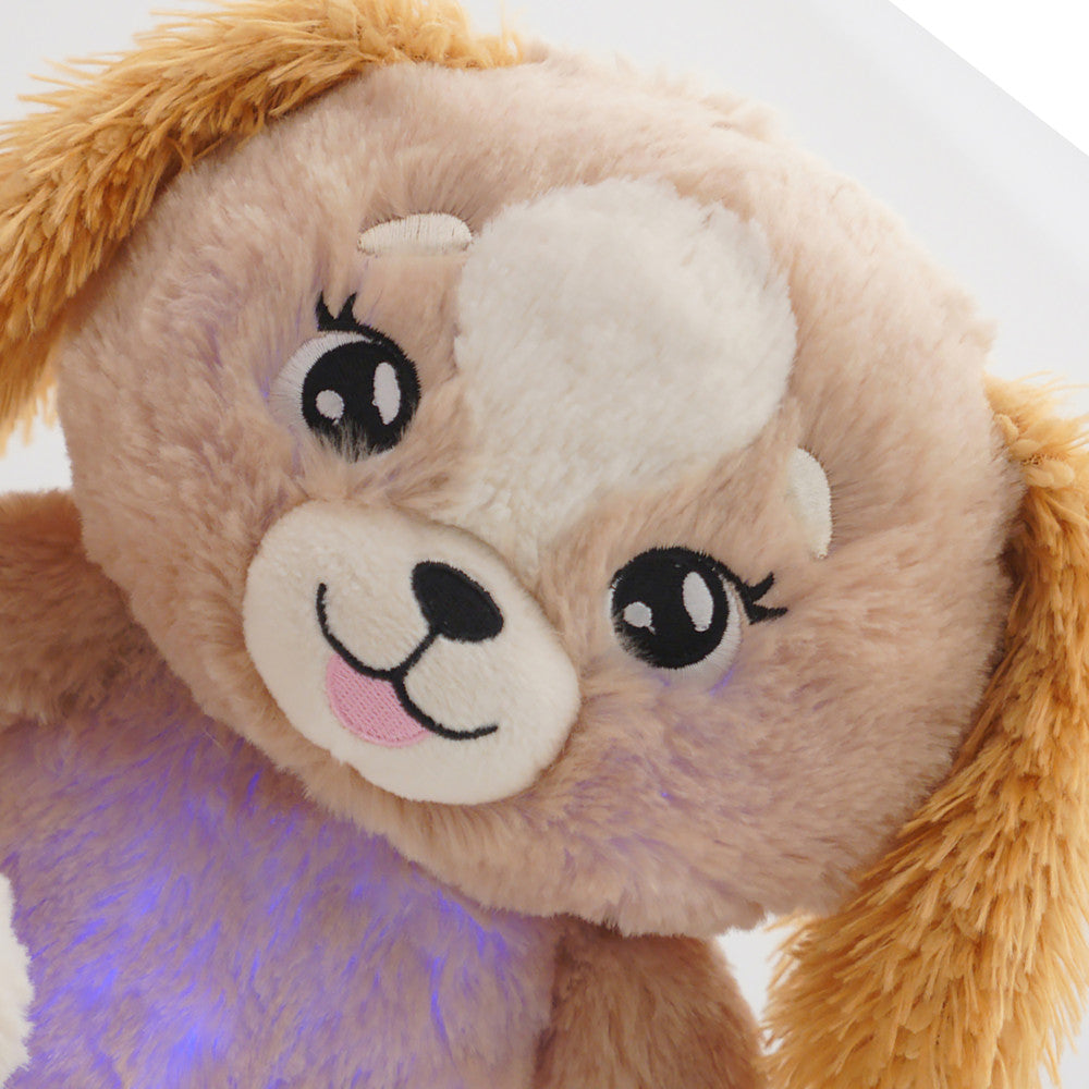 Happy Nappers Lullabrites Brown Dog - Musical Light-Up Bedtime Plush - Image 3