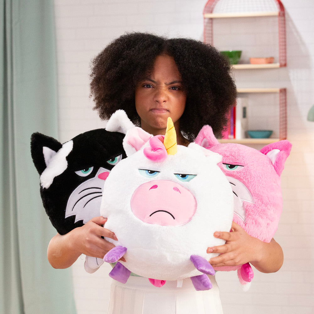Hangry Petz Luna Unicorn 12 inch Talking Plush - White-Pink-Purple - Image 7