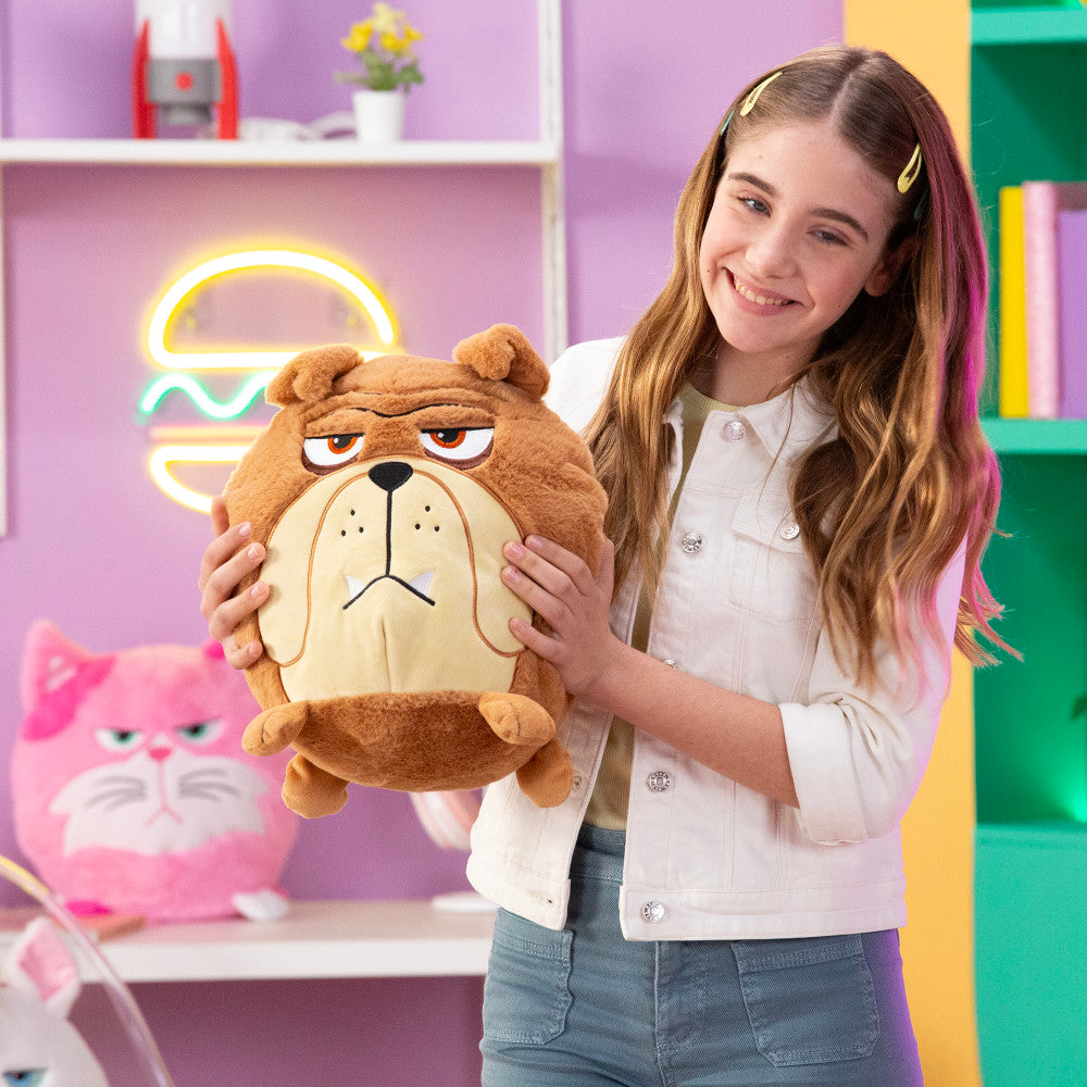 Hangry Petz Charlie Bulldog 12-inch Talking Plush - Brown - Image 4