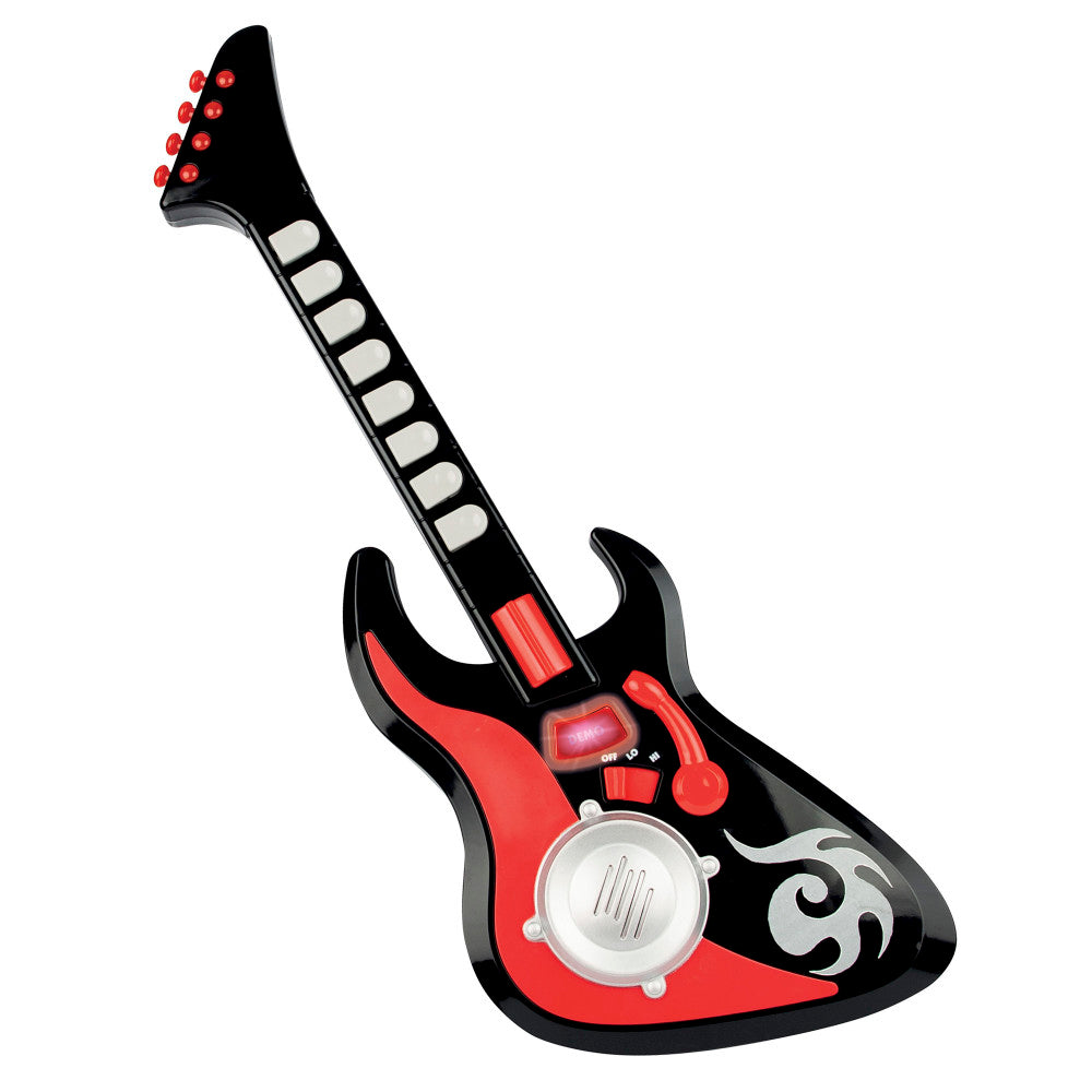 Winfun Cool Sounds Guitar, 8-Key Black & Red Instrument for Ages 3+