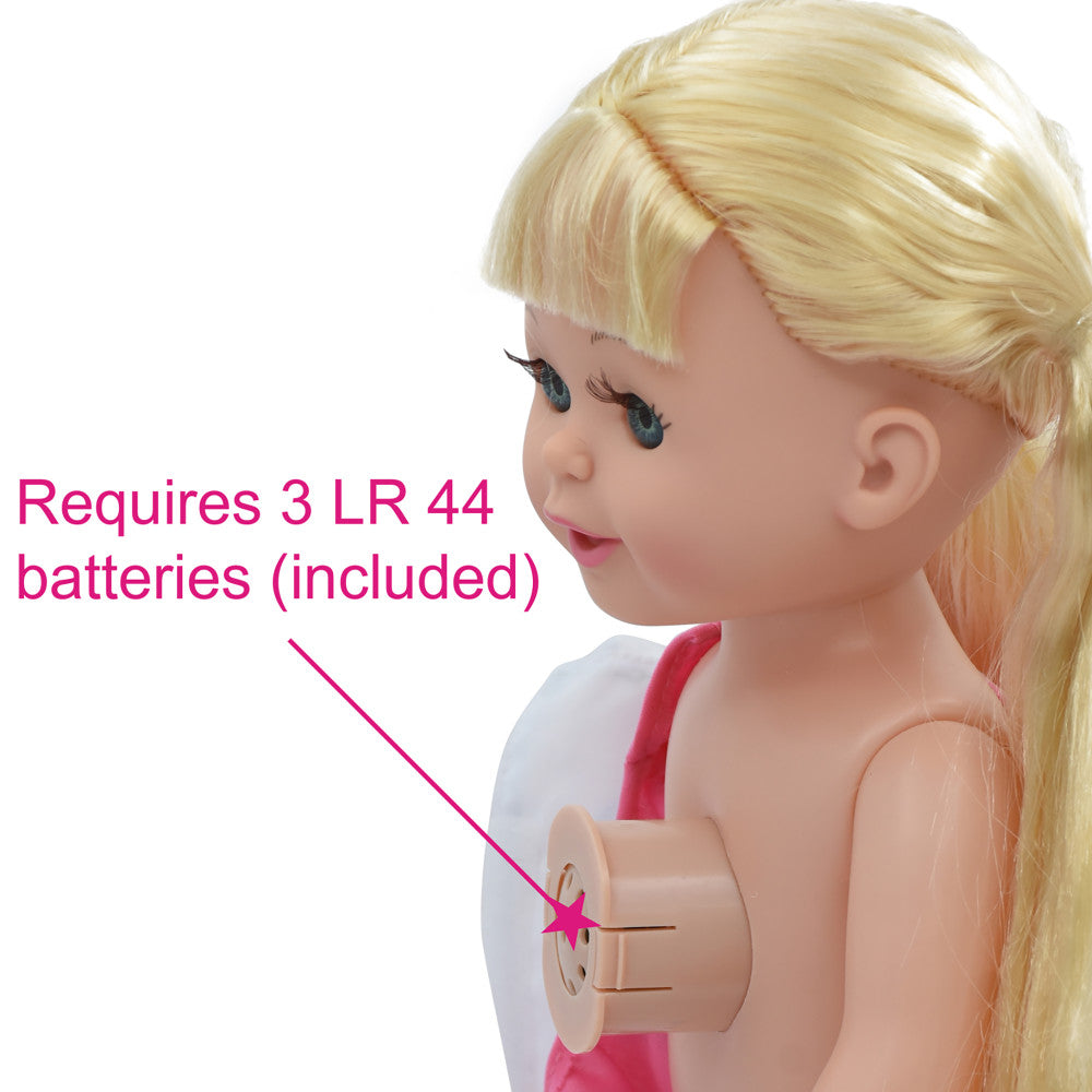 Lil Tots Talking Doctor Playset - 14" Blonde Doll with Pink & White Outfit - Image 5