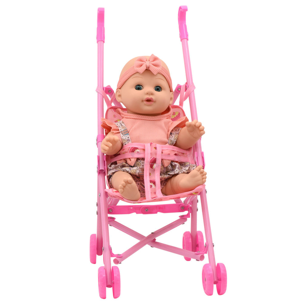 Alternative view of Little Darlings: Out For A Stroll - Cupcake Lollipop Pink & Blue Ensemble
