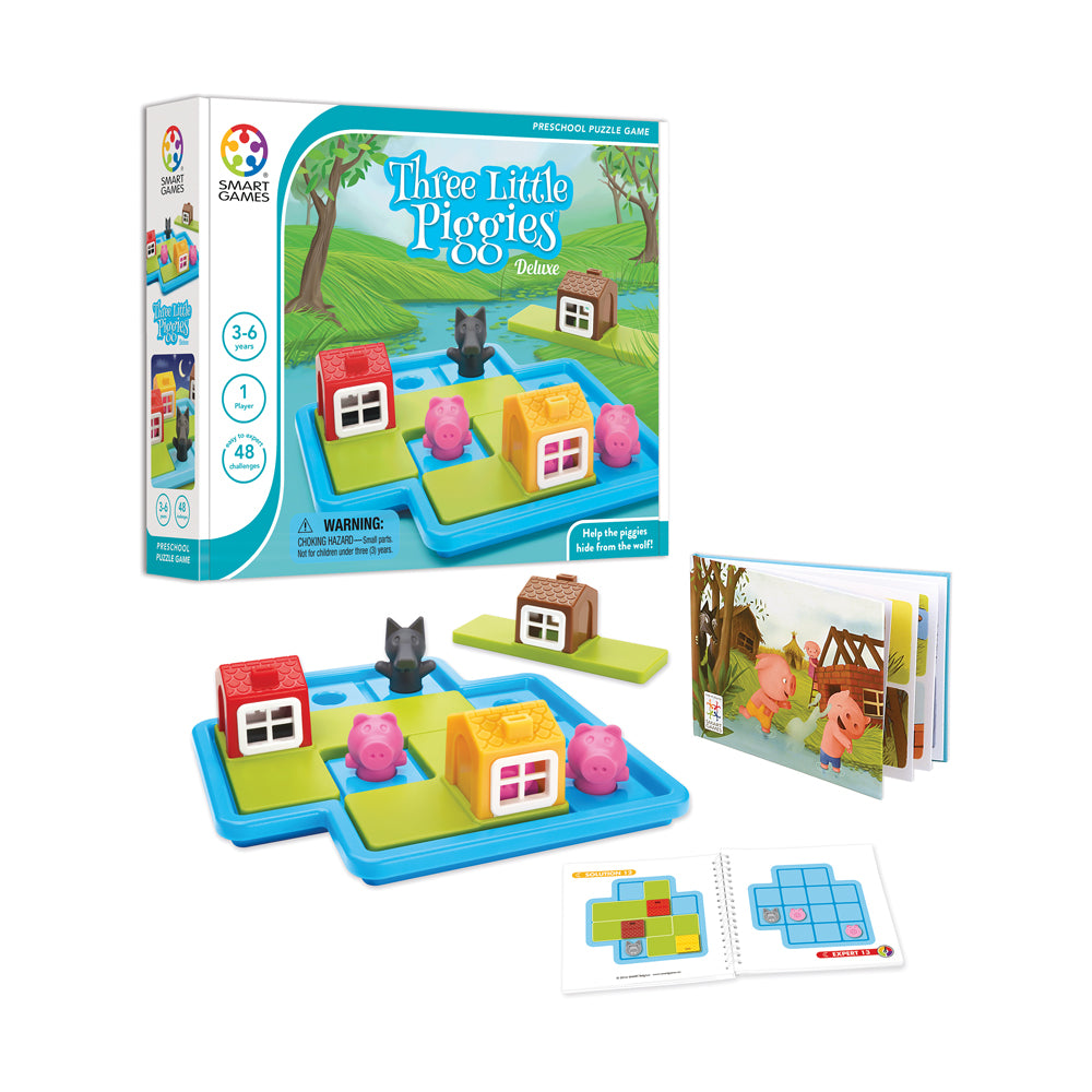 SmartGames Three Little Piggies Deluxe Cognitive Skill-Building Puzzle - Image 2